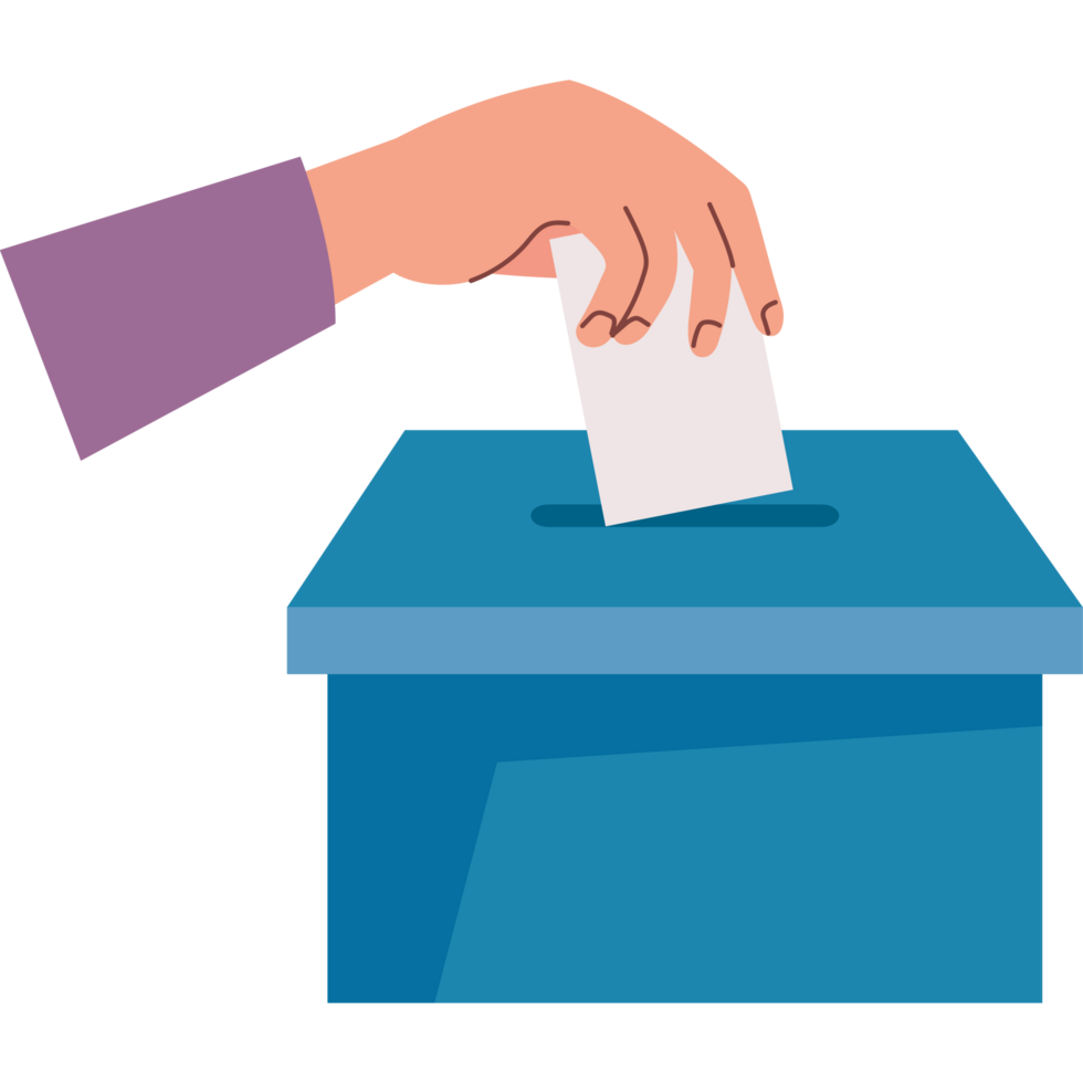 people putting paper vote png