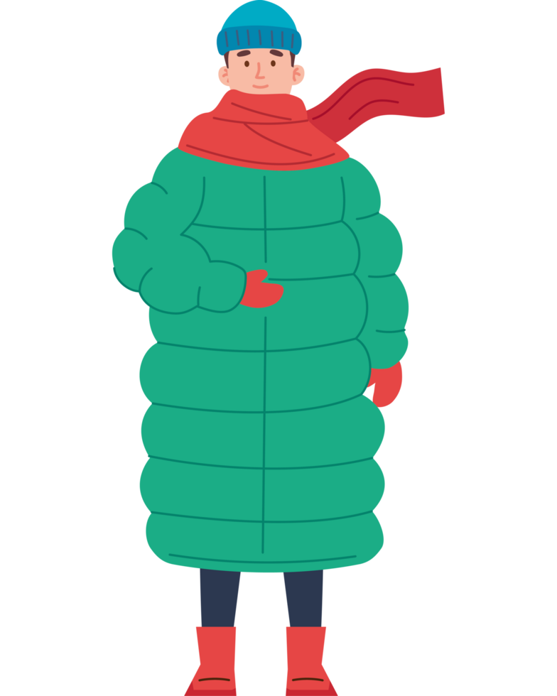 adult man wearing winter clothes png