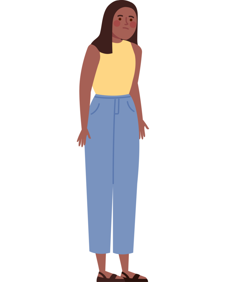 young woman suffering depression png