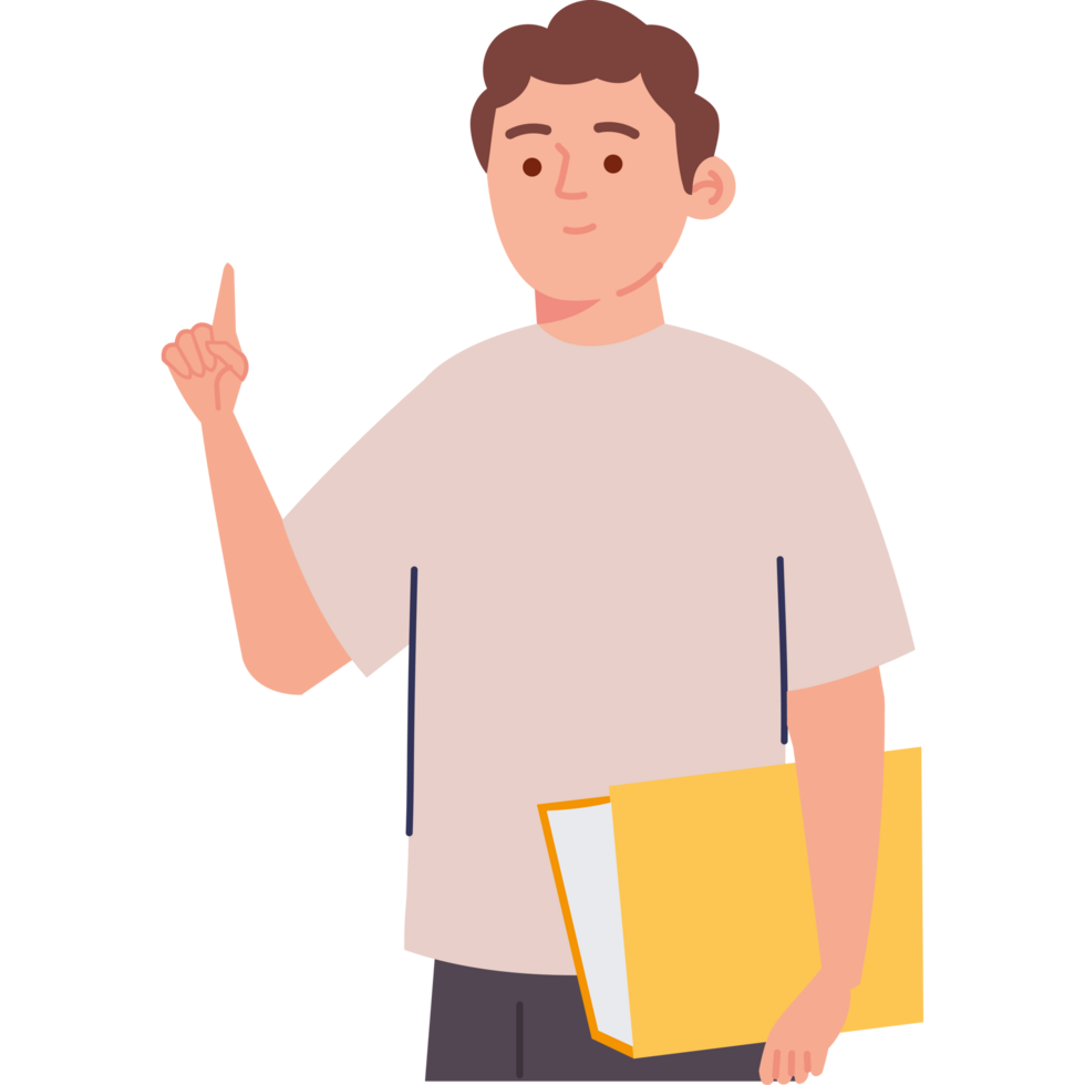teacher man with folder png