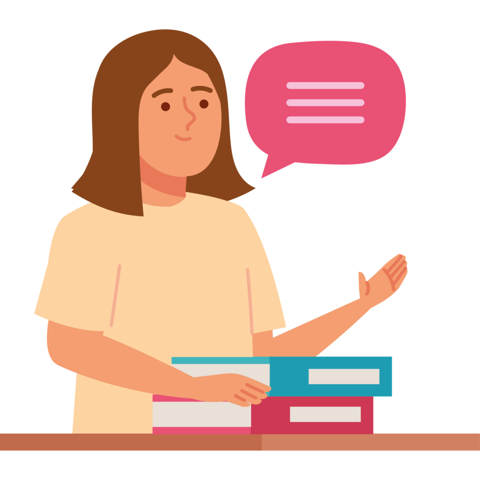 student with books png