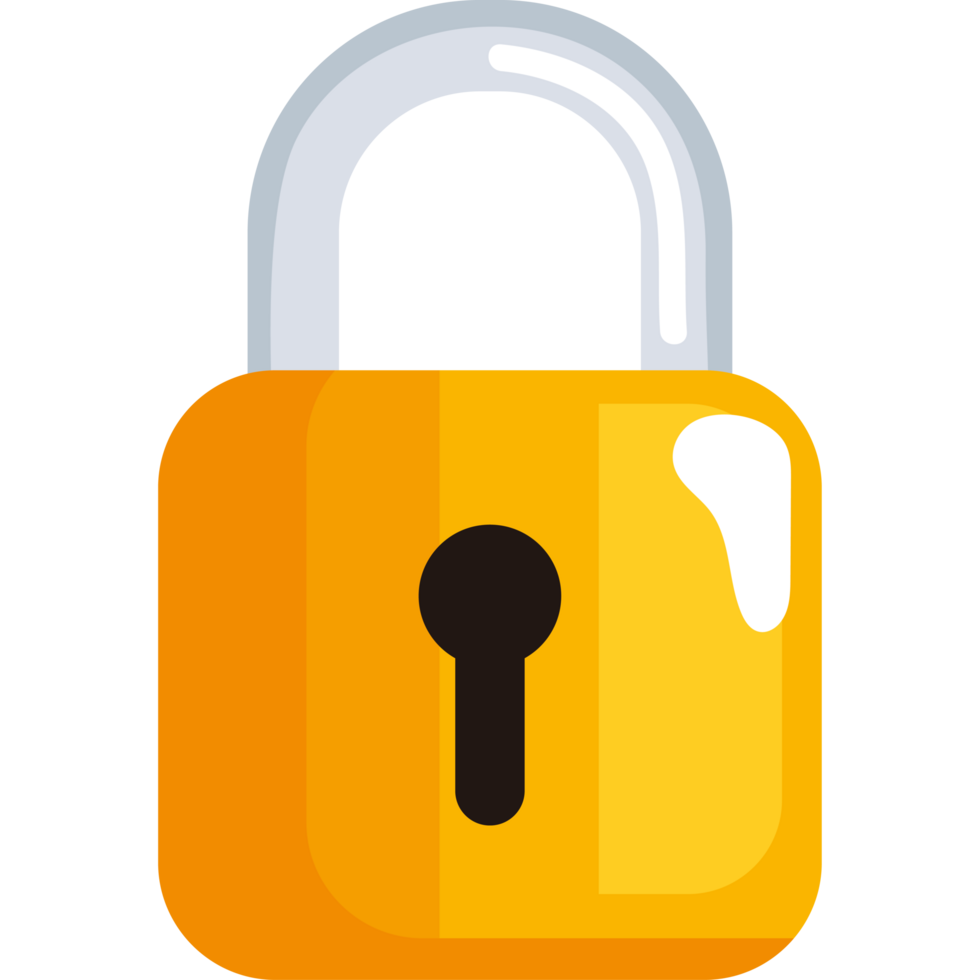 closed security padlock png