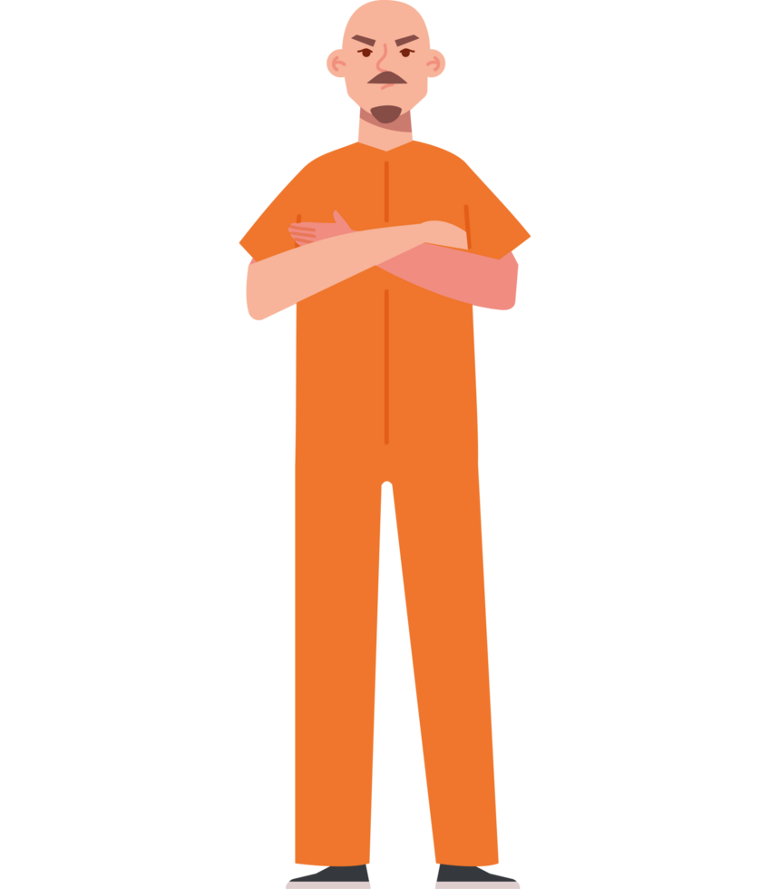 bald muscular prisoner png