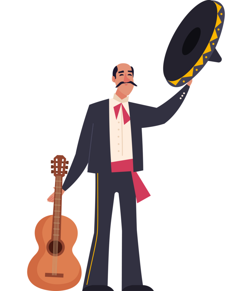 mexican mariachi with guitar png