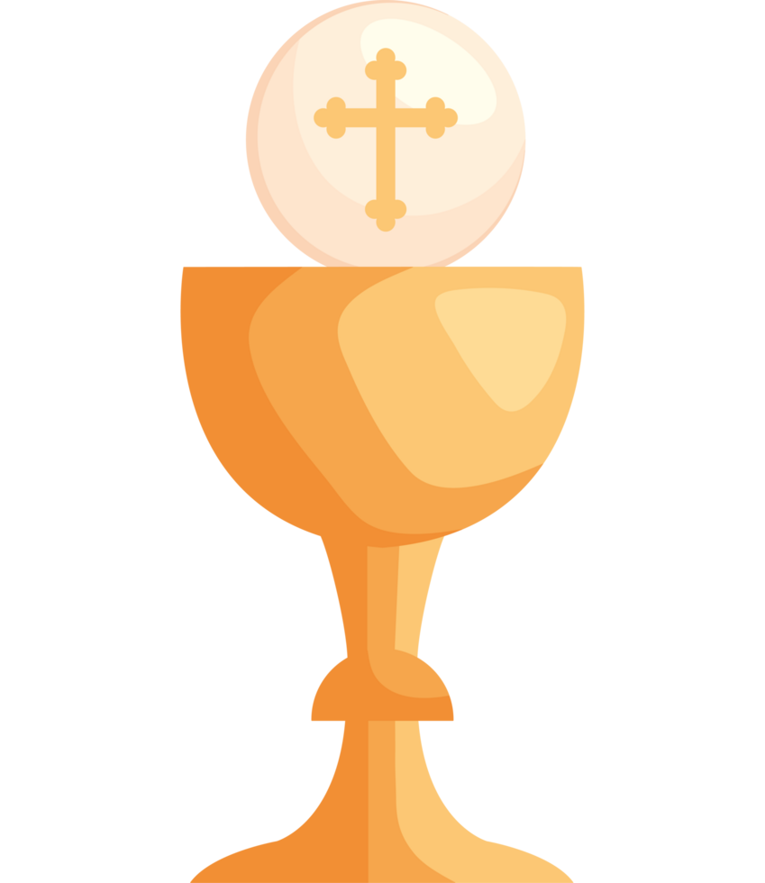 first communion chalice and host png