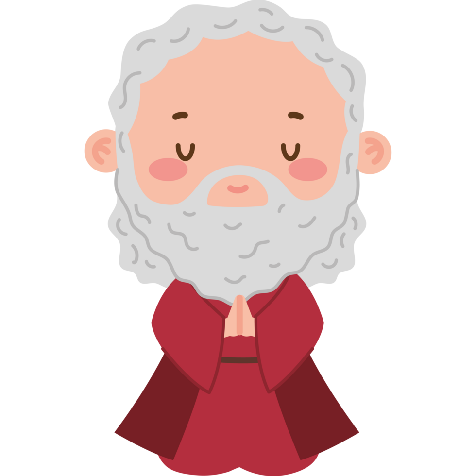 cute moses bible personnage png