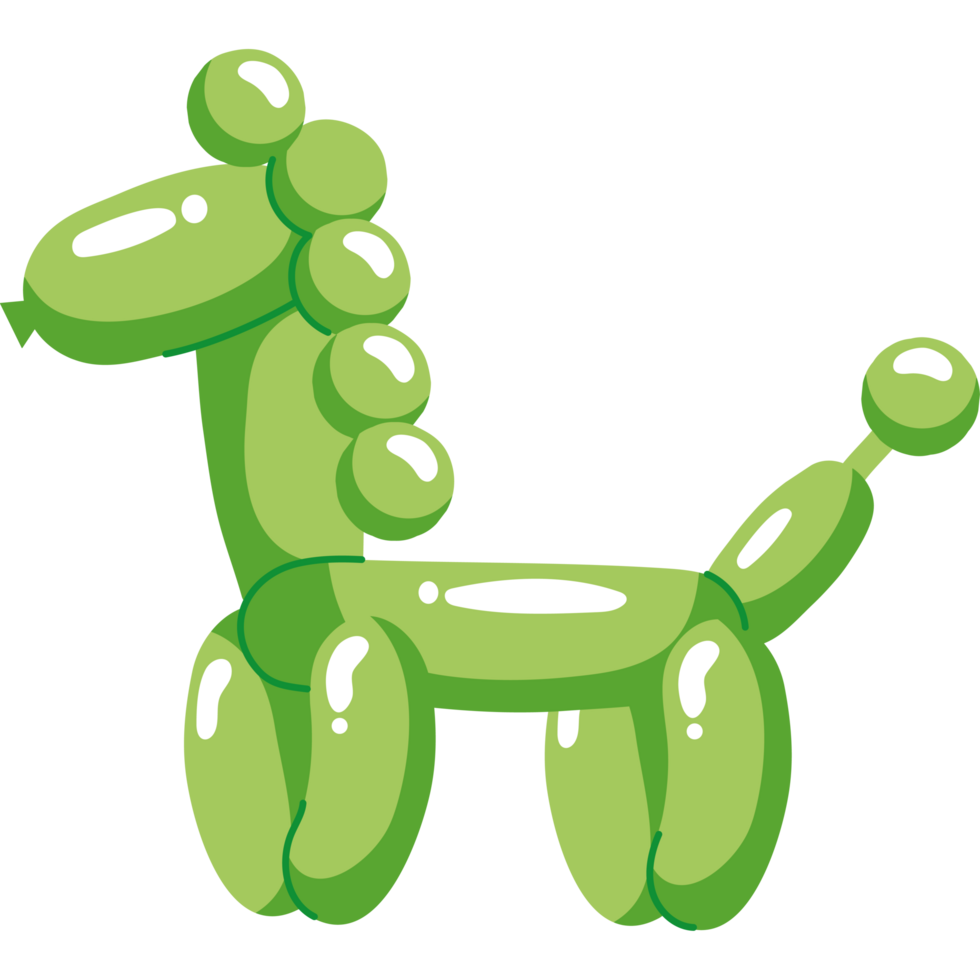 horse figure with balloons png