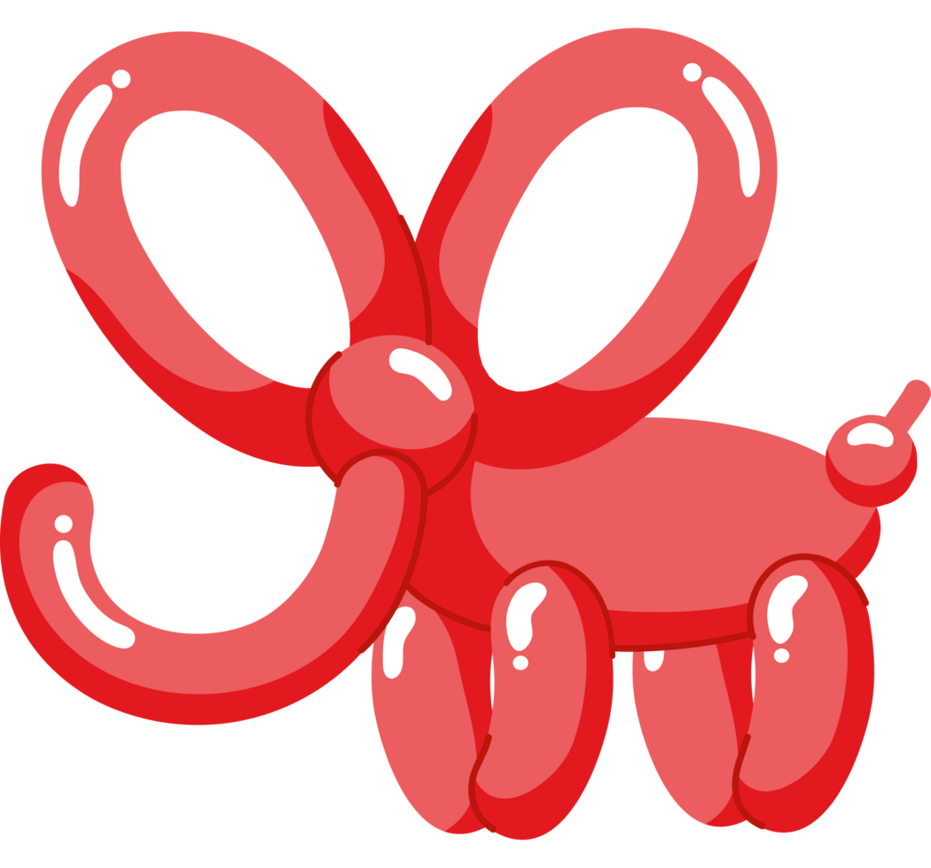 elephant figure with balloons png