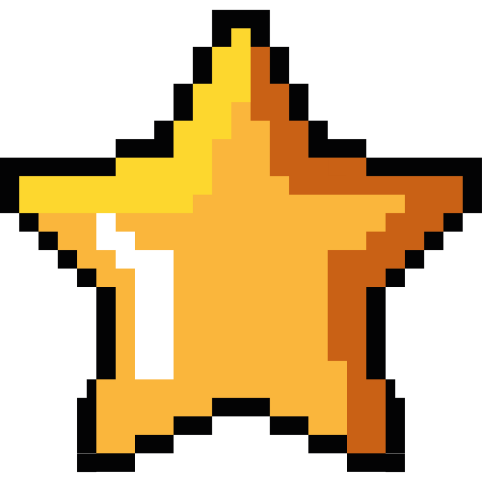 game star pixelated png