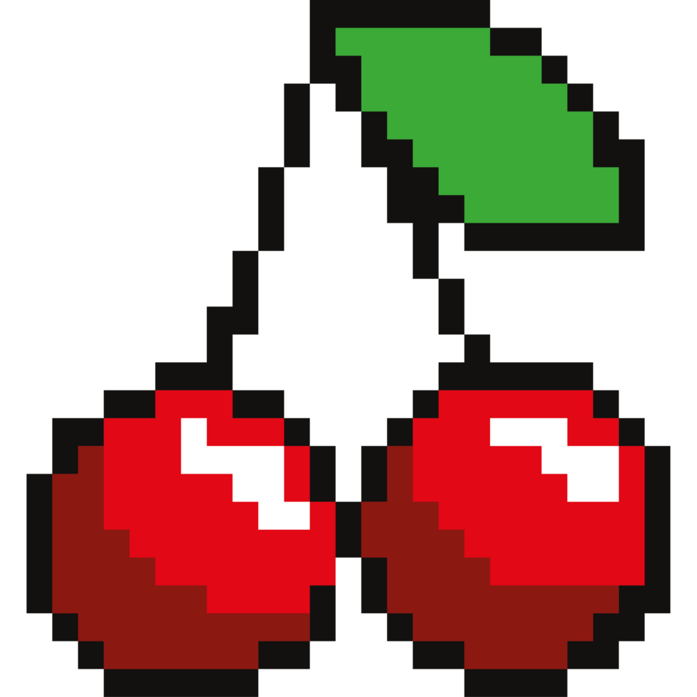 game cherry pixelated png
