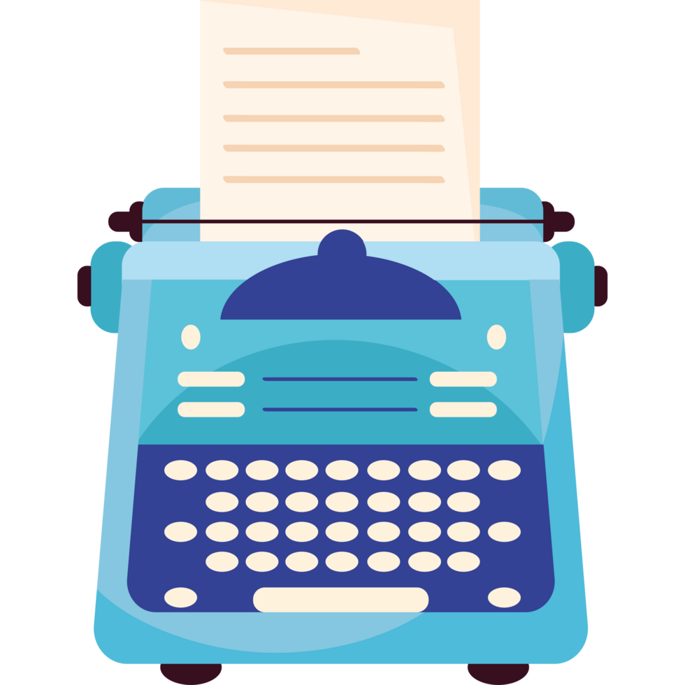 poetry writing on typewriter png