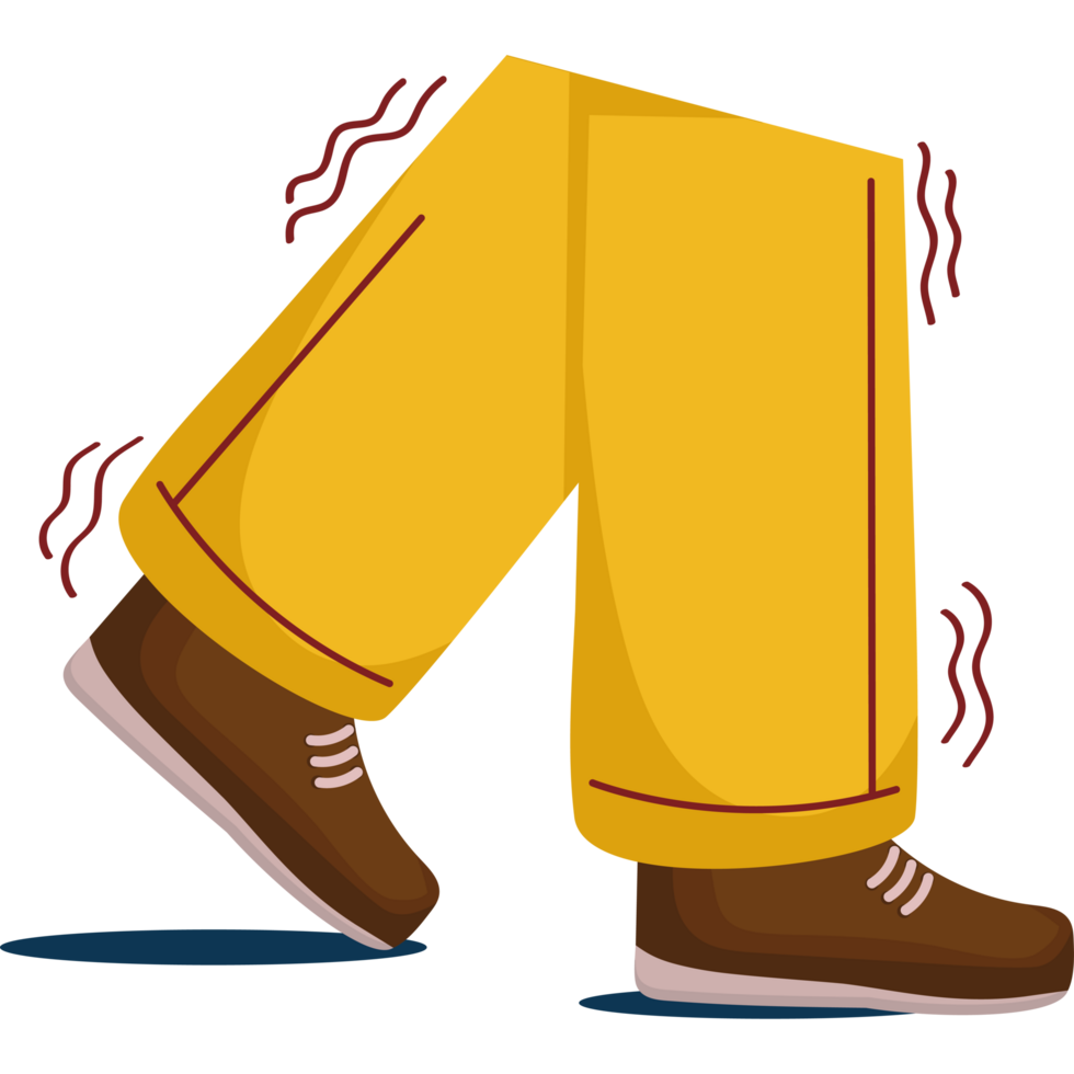 parkinson trembling in feet isolated png