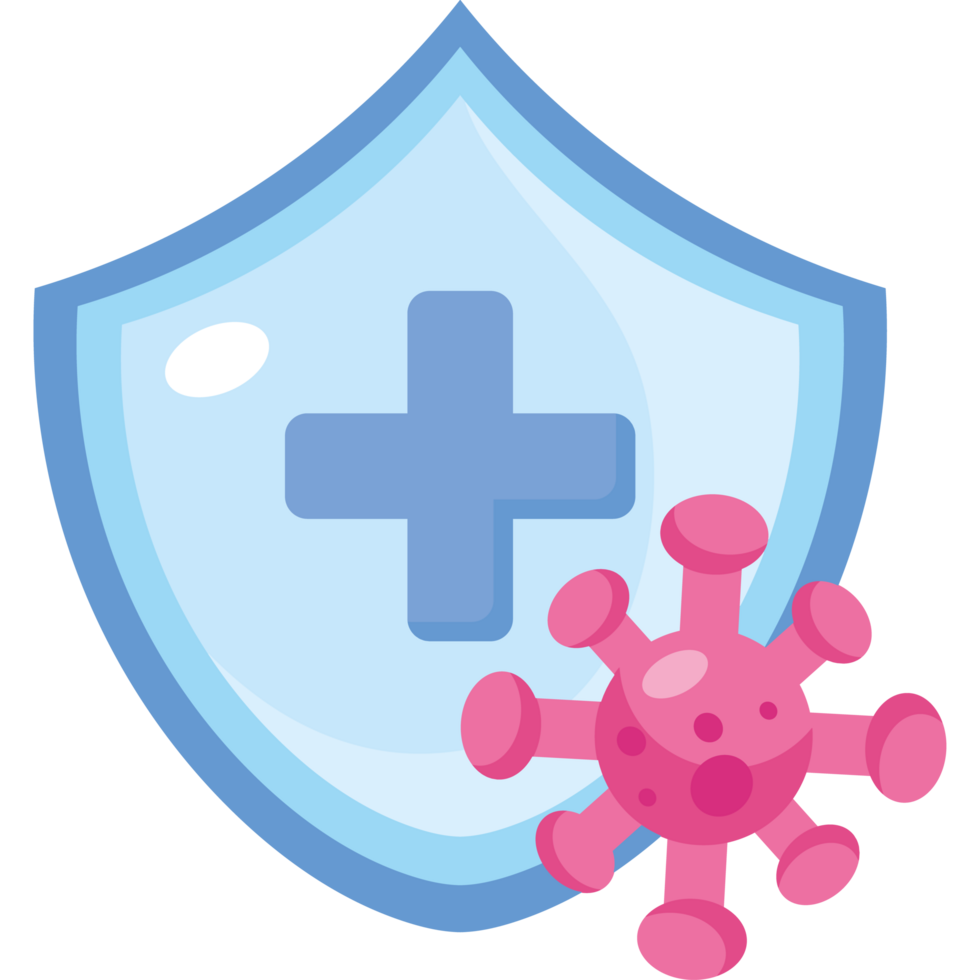 immune medical shield and bacteria or virus png