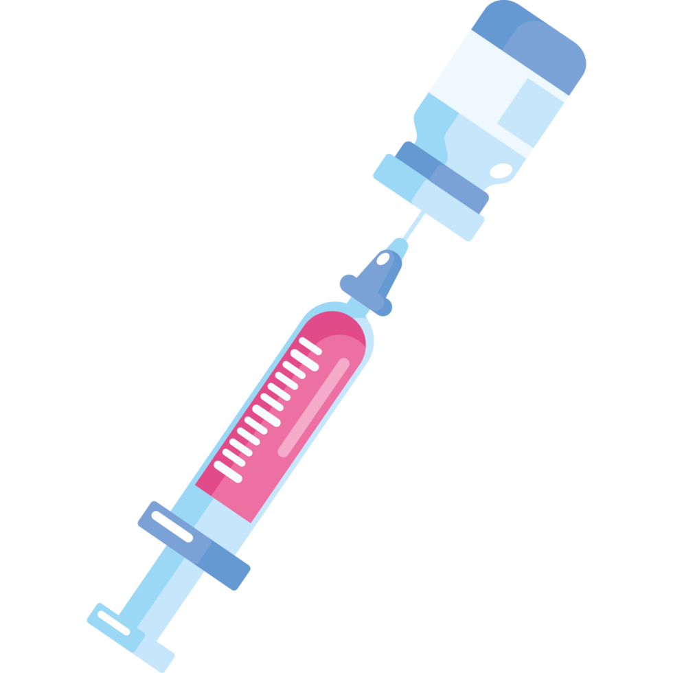 vaccination syringe with vial medication png