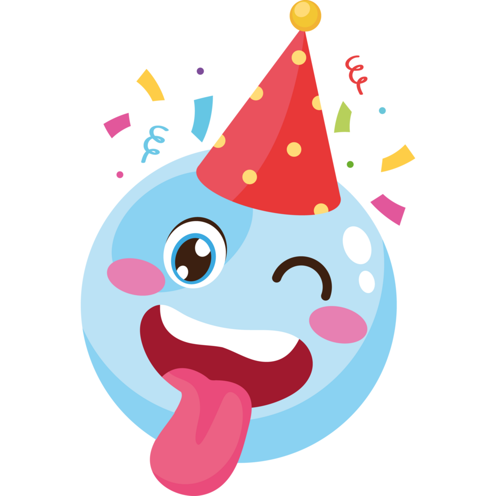 birthday emoji tongue out png