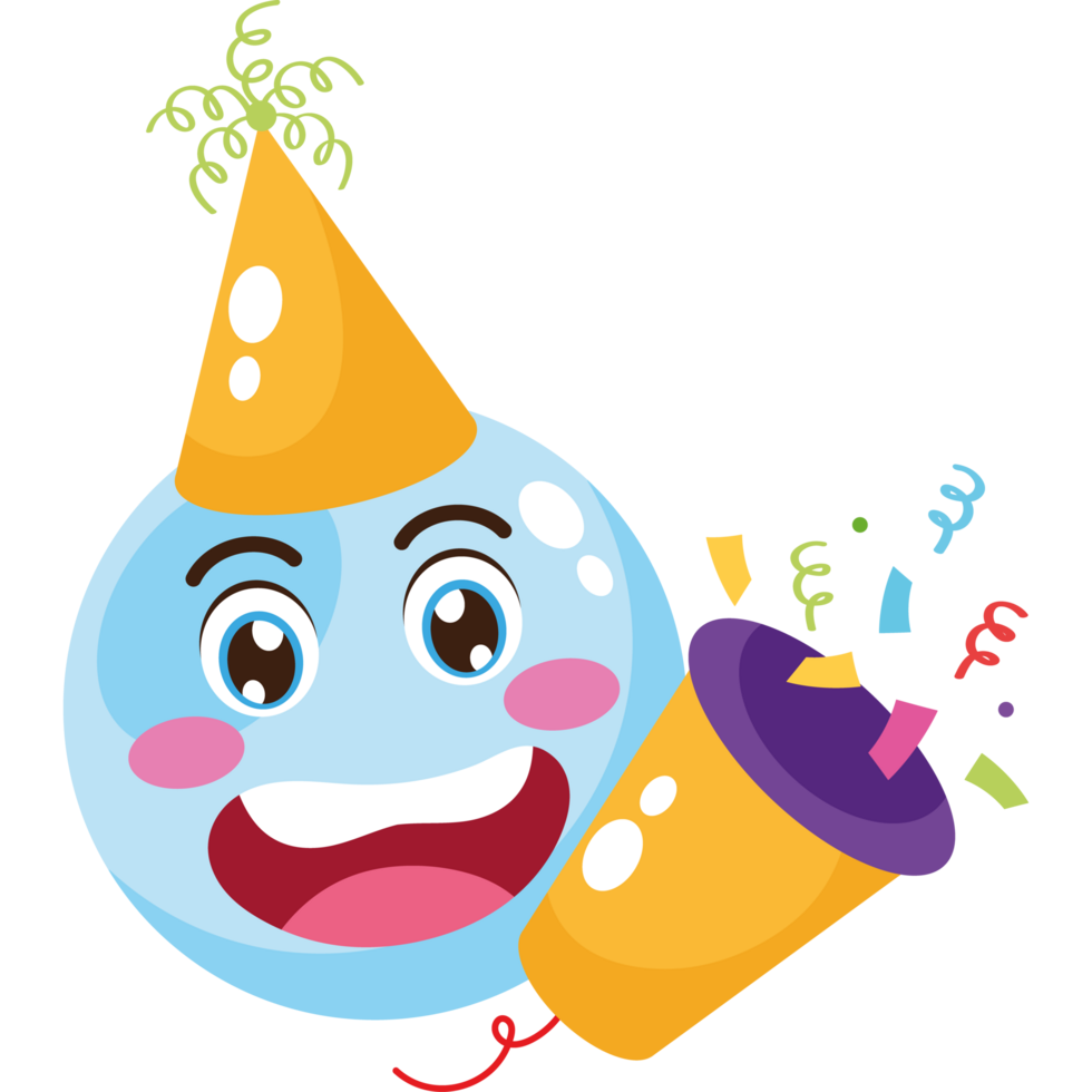 birthday emoji confetti cartoon png