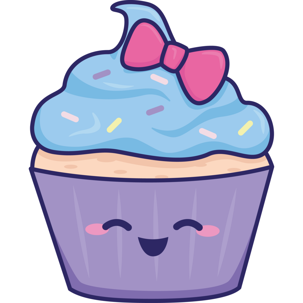 kawaii birthday cupcake cute png