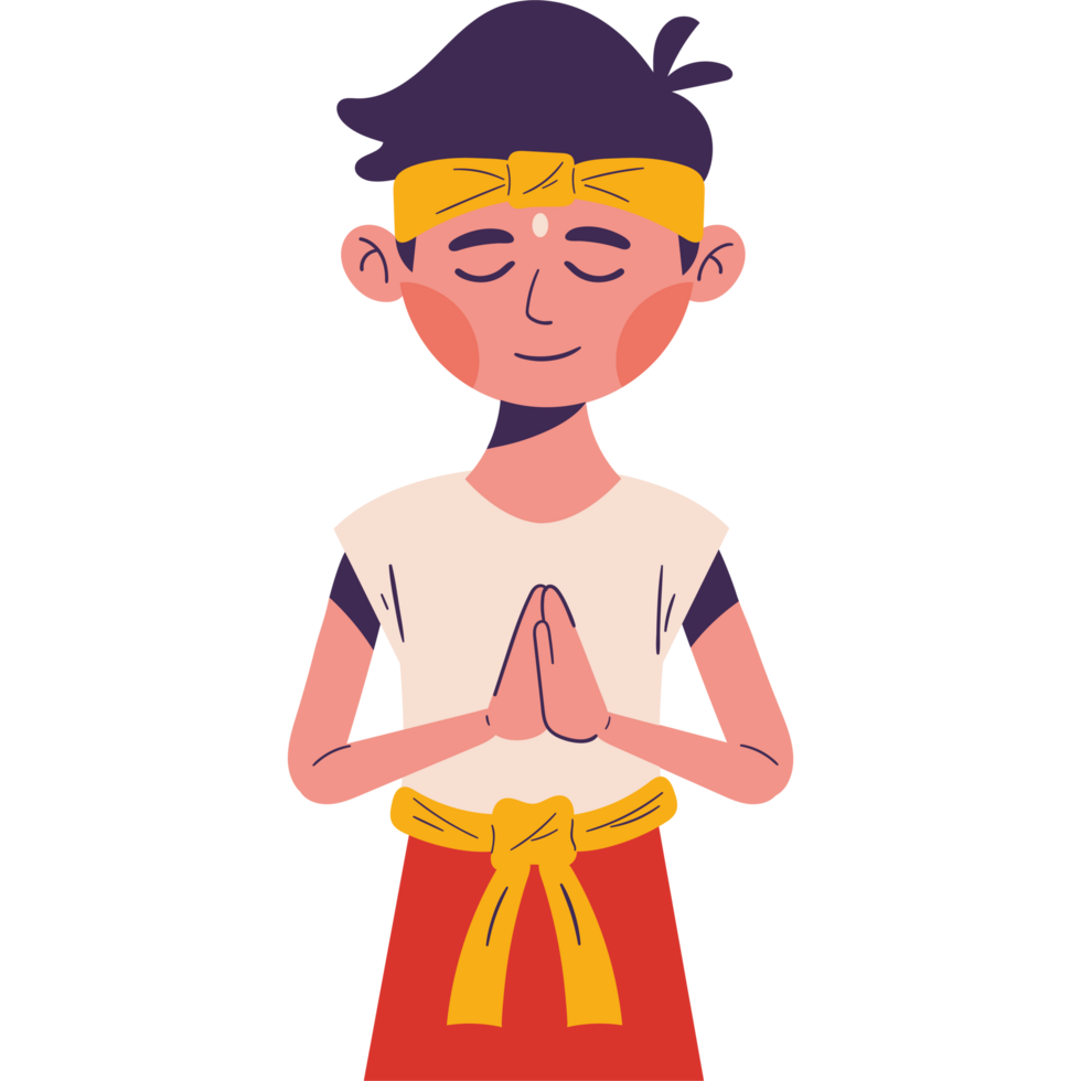 nyepi man prayer png