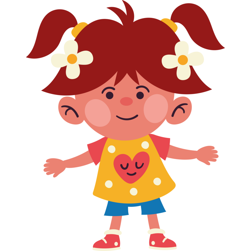 little girl wearing spring clothes png