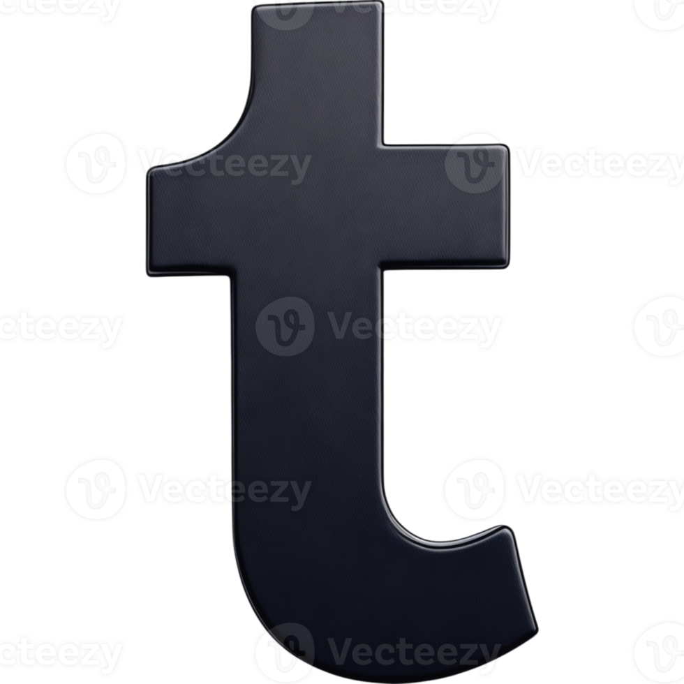 Bold Black Sans Serif Capital T png
