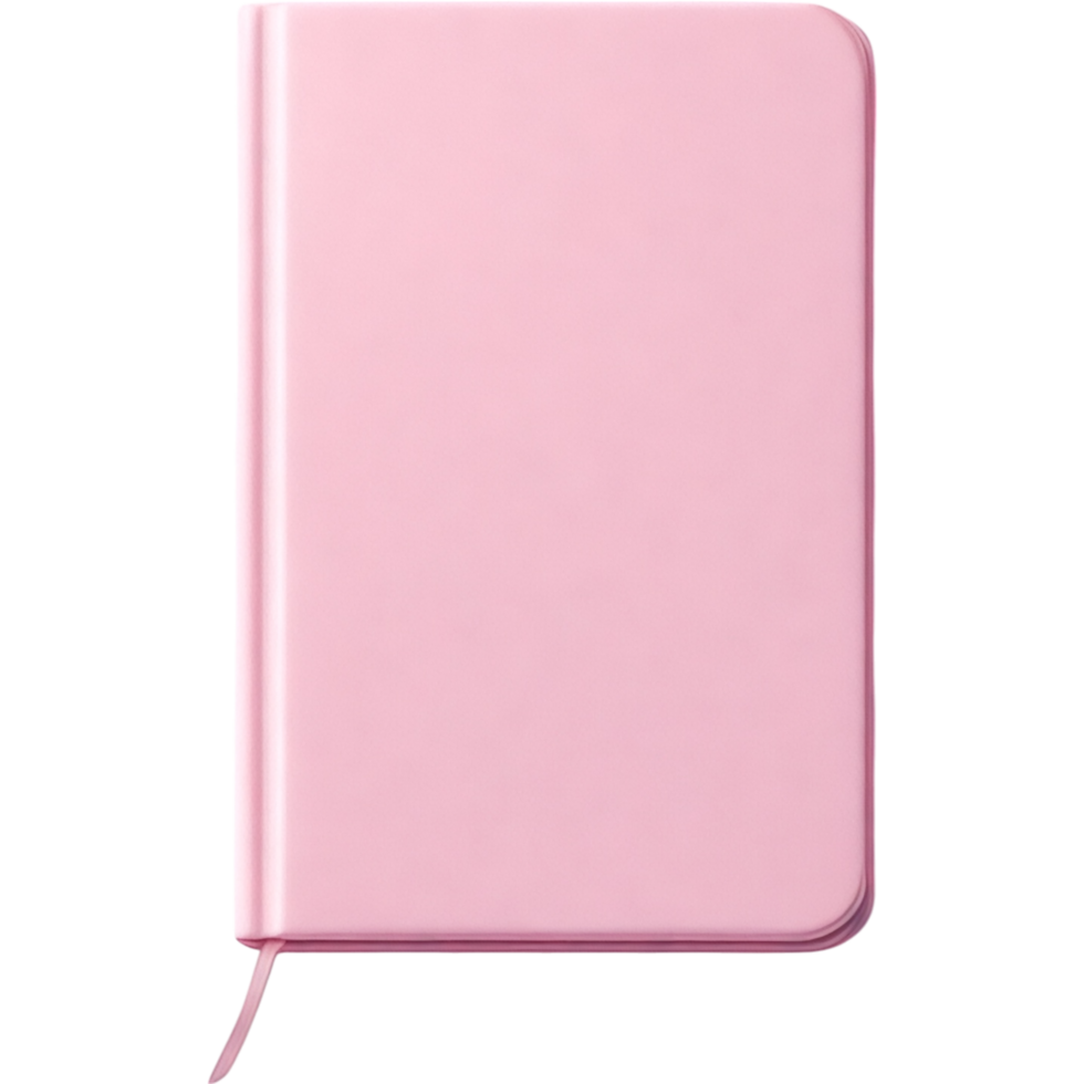 Pink Notebook with Smooth Cover and Closed Position png