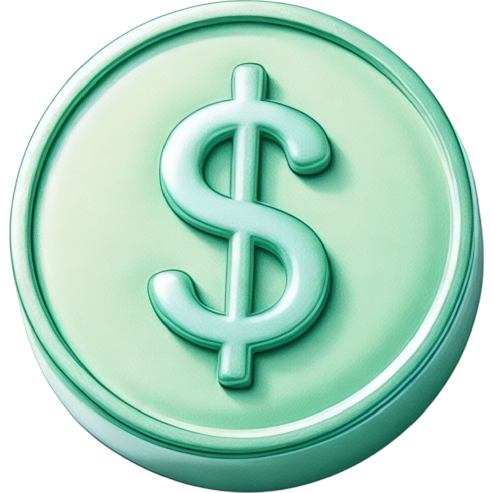 Stack of Green Bills with Dollar Sign png