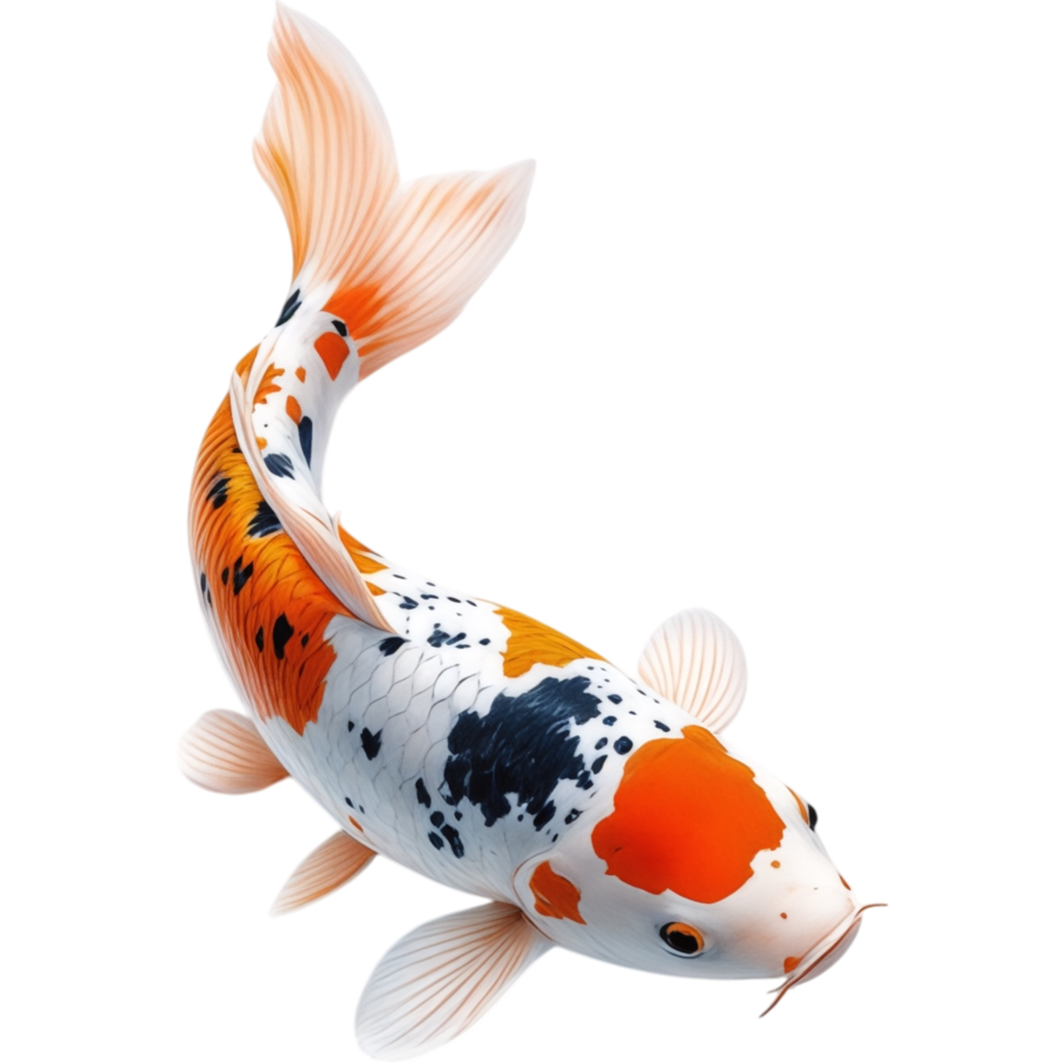 Koi Fish Red White and Black png