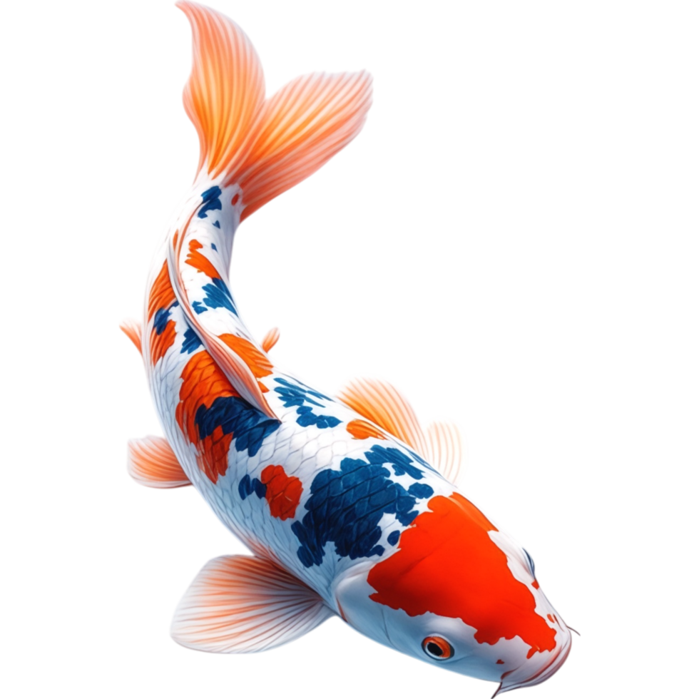 Koi Fish Orange White and Black png