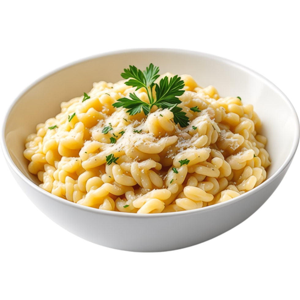 Creamy Polenta with Parsley Garnish png