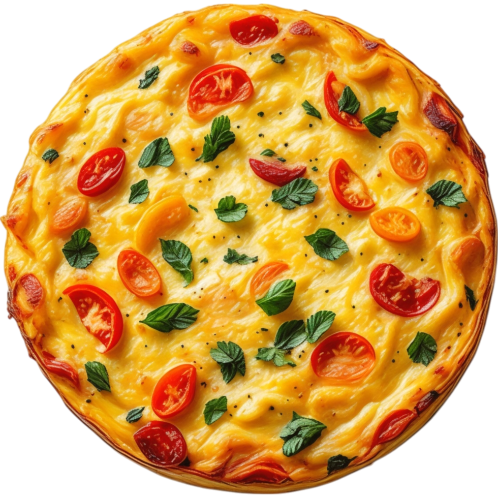 Rustic Pizza with Cherry Tomatoes and Herbs png