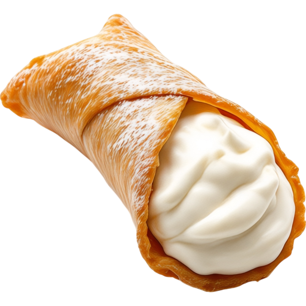 Crispy Cannoli Shell Filled with Creamy Ricotta png