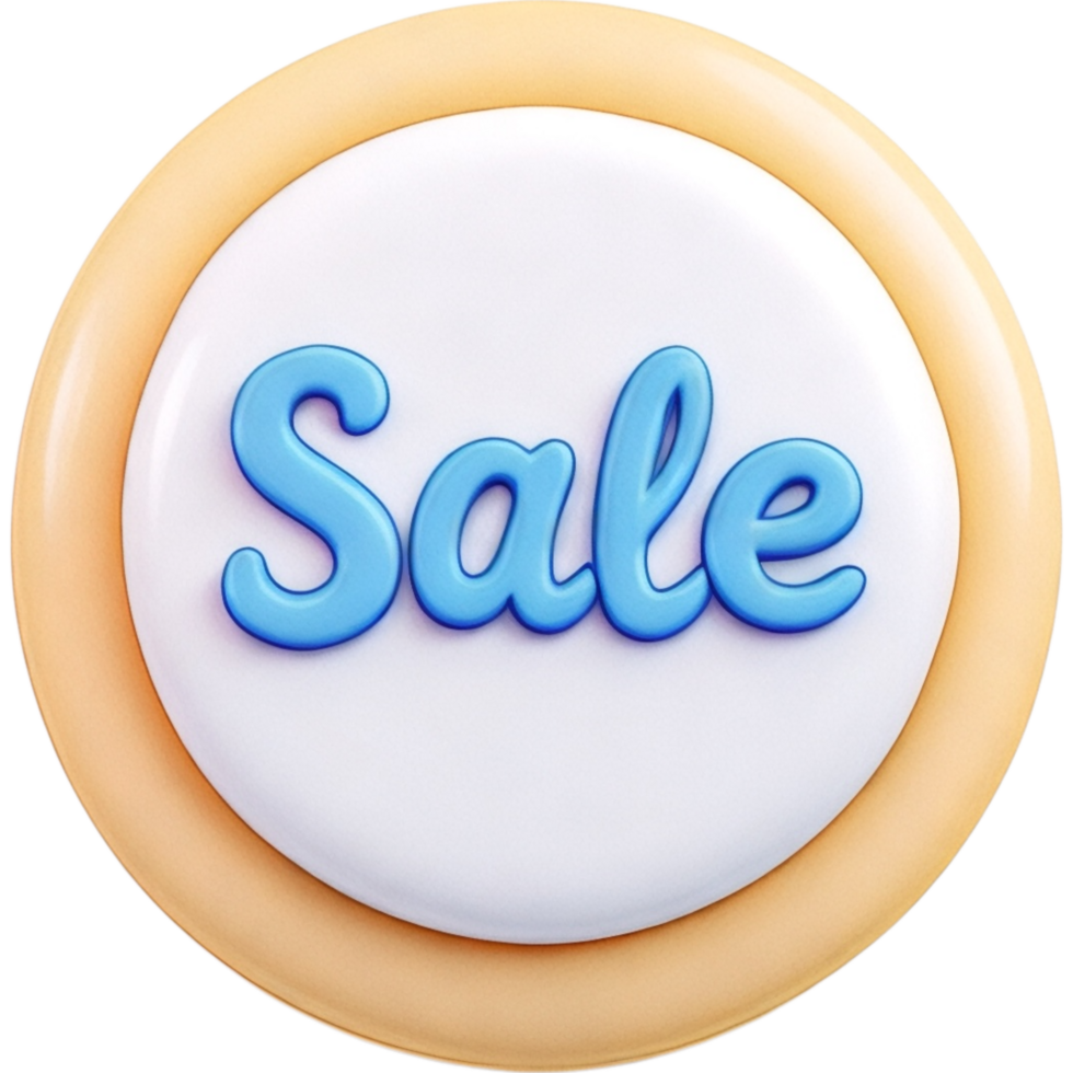 Round Cookie with Sale Text in the Center png
