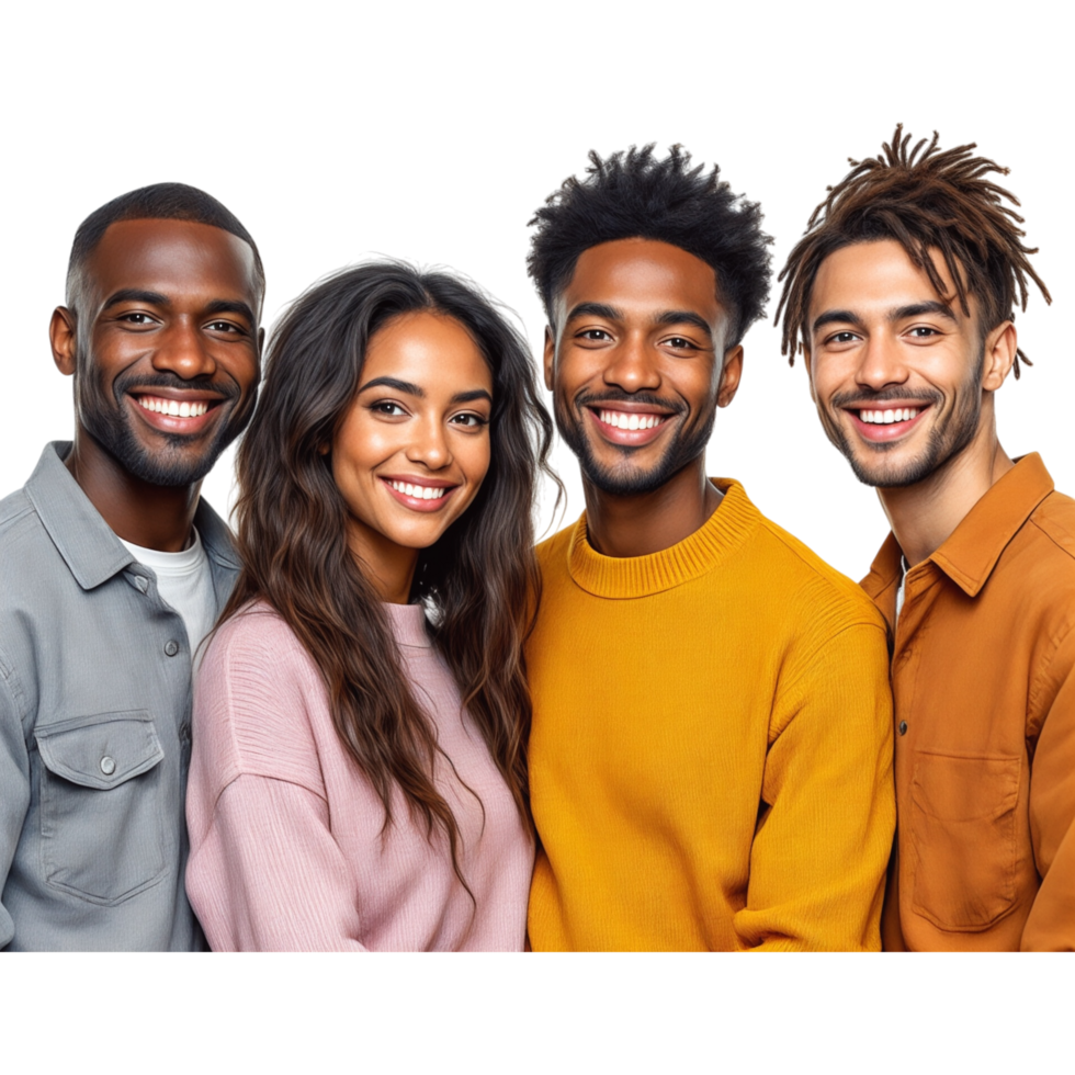 Happy Multiracial Family Portrait png