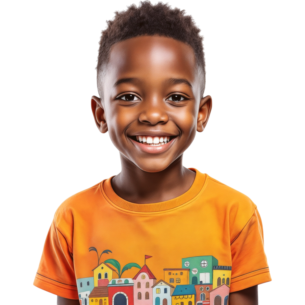 Smiling Young African American Boy png