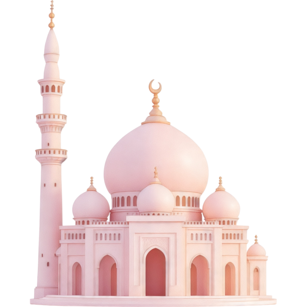 Pink and White Mosque png