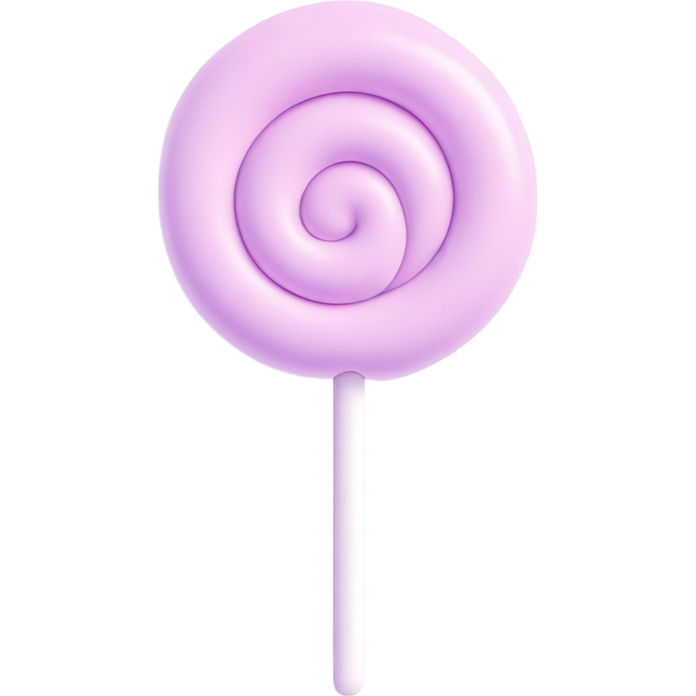Pink and White Swirled Lollipop on a Stick png