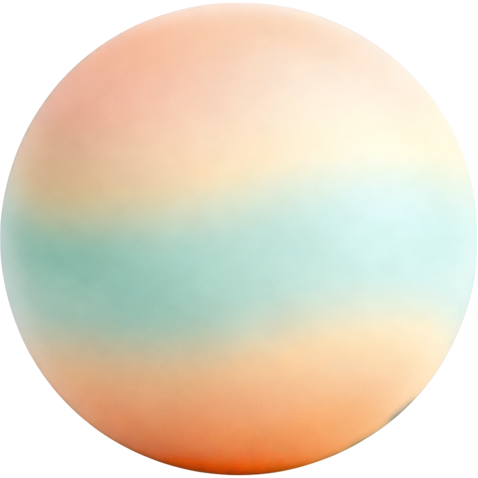 Gradient Ombre Sphere Peach to Mint Green png