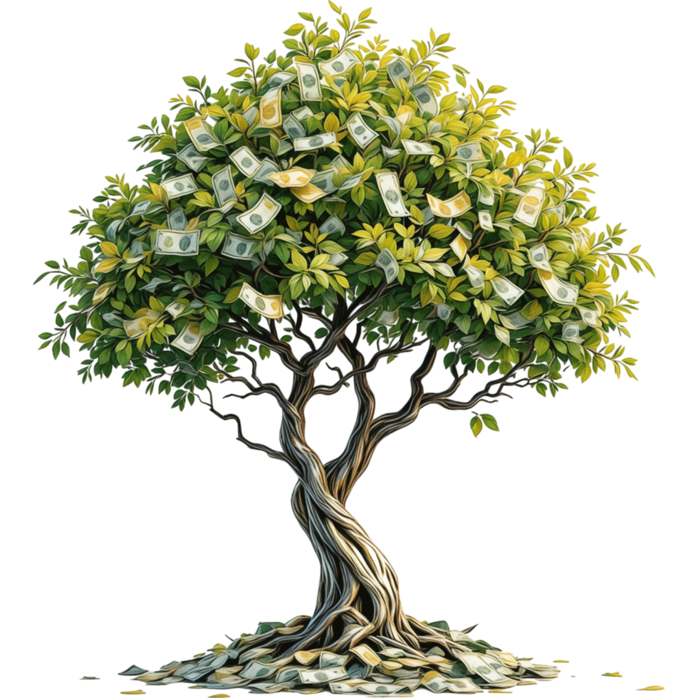 Miniature Green Bonsai Tree png