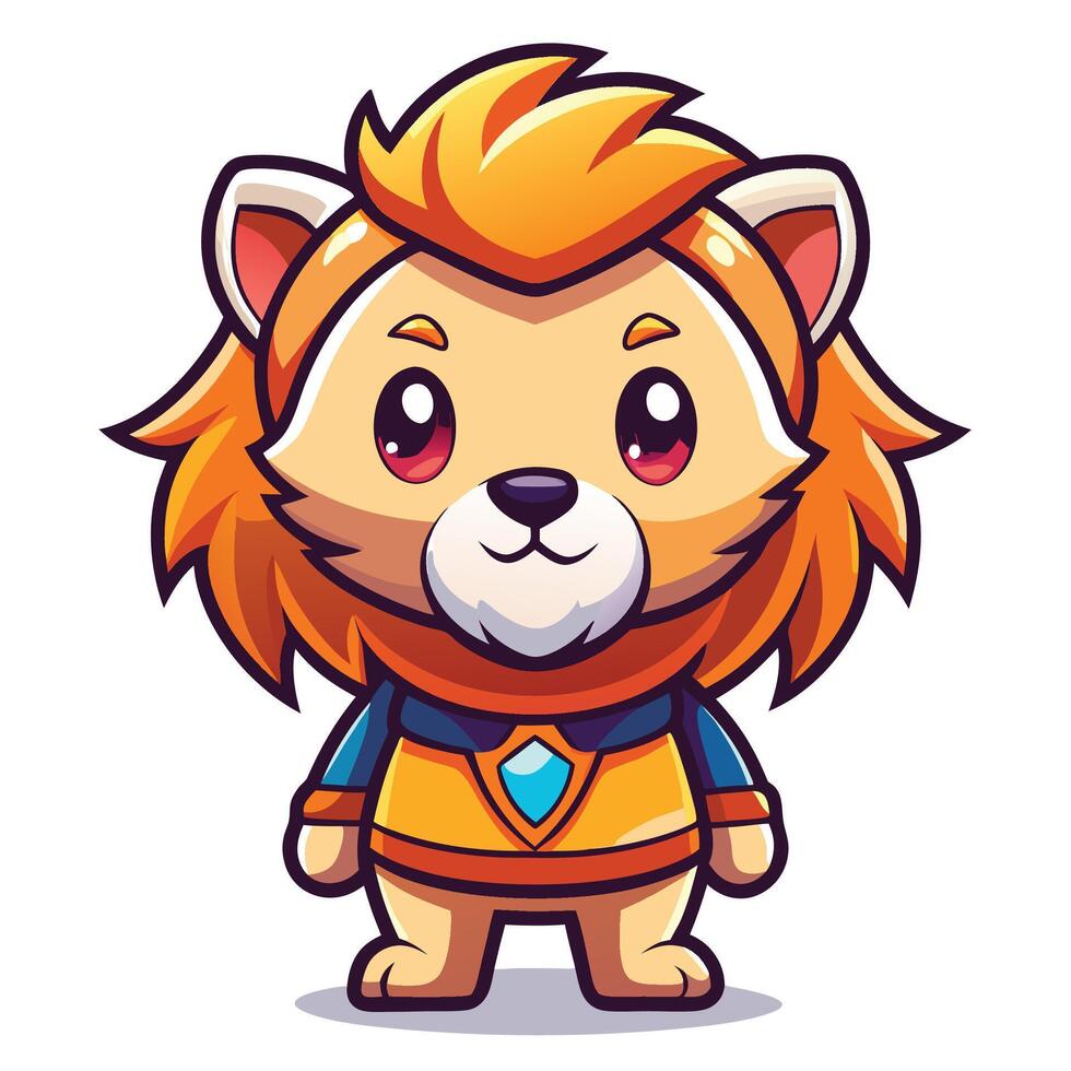 a cartoon lion in a dress vector