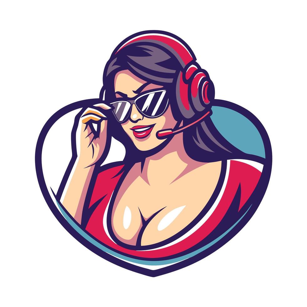 a woman wearing design beautiful vector