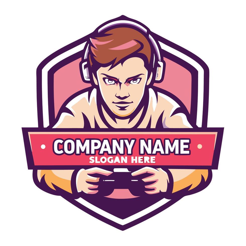 man playing games on a controller vector