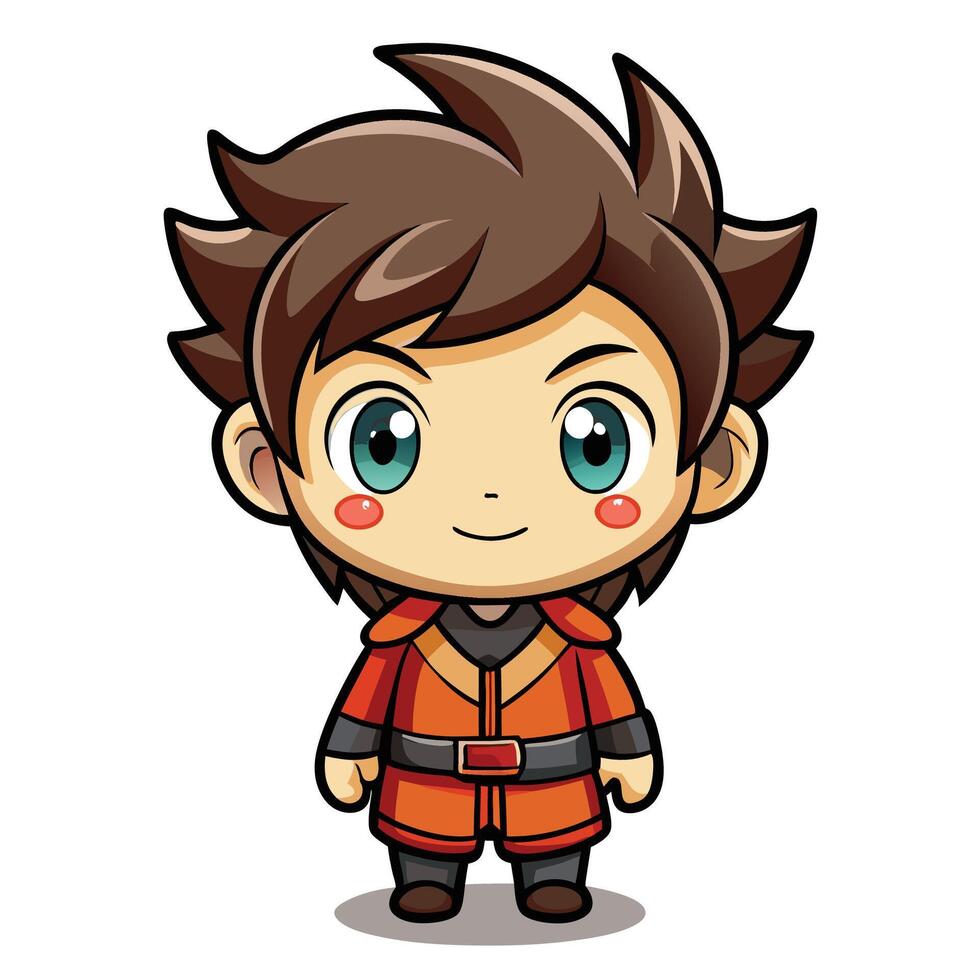 a cartoon character with brown on a white background vector