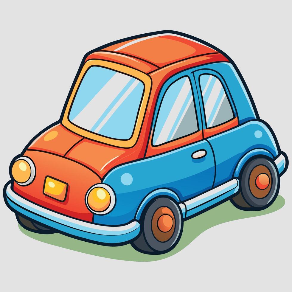 cartoon car on white background vector