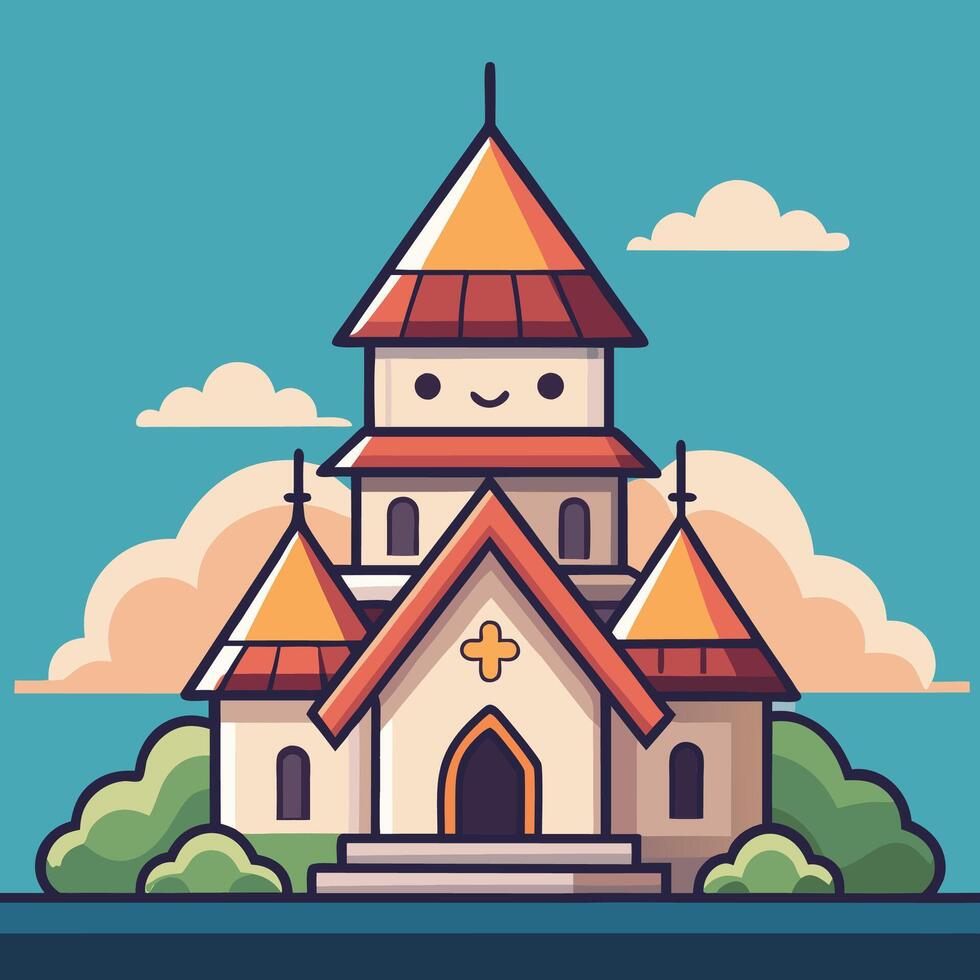 church on a white background vector