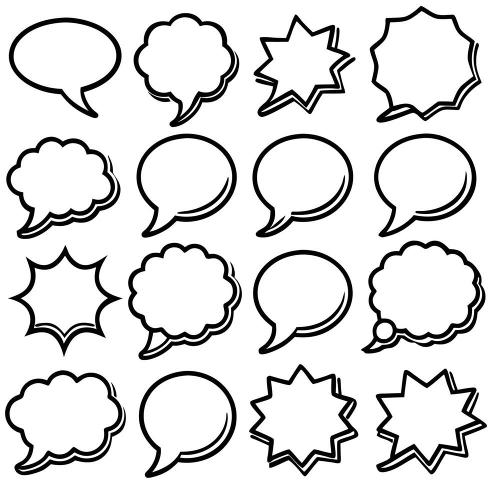 a set of speech bubbles with don a white background vector