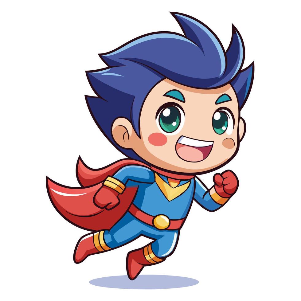 superhero illustration on a white background vector