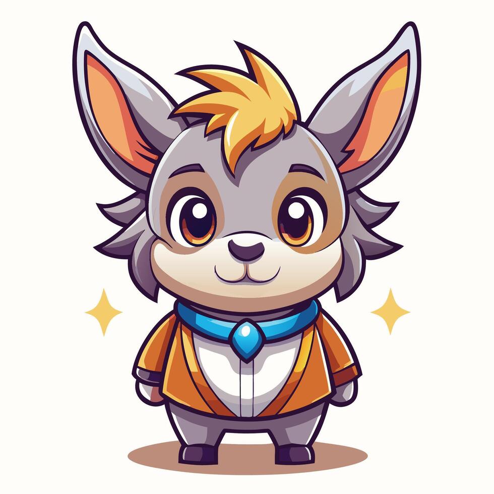 a cartoon character with a suit and tie vector