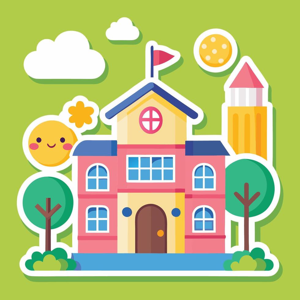school building with school mascot, school building, school building, school building, school building, school vector