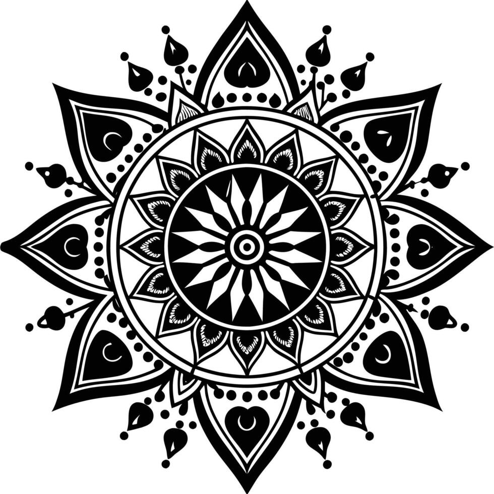 mandala design on a white background vector