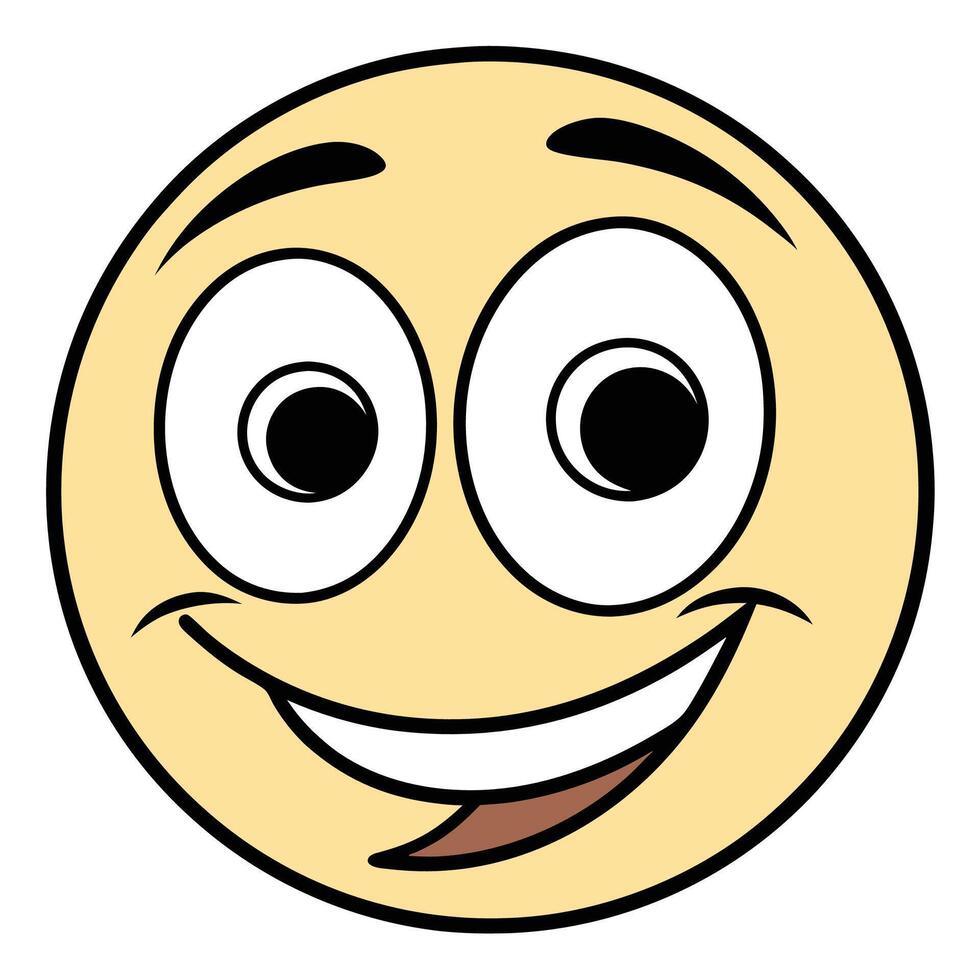 a cartoon smiley face on a white background vector